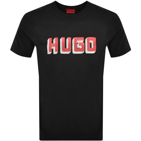 Product Image for HUGO Daqerio Crew Neck Short Sleeve T Shirt Black