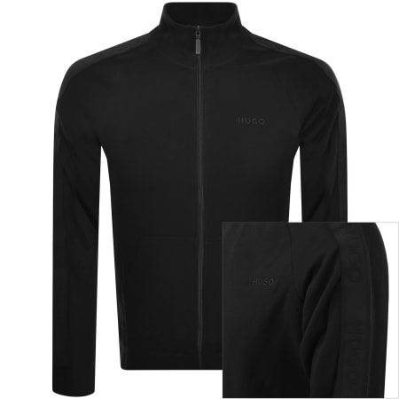 Product Image for HUGO Full Zip Tonal Sweatshirt Black