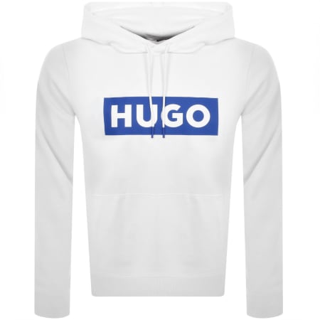 Recommended Product Image for HUGO Blue Nalves Hoodie White