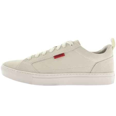 Product Image for HUGO Morrie Tenn Leather Trainers Off White