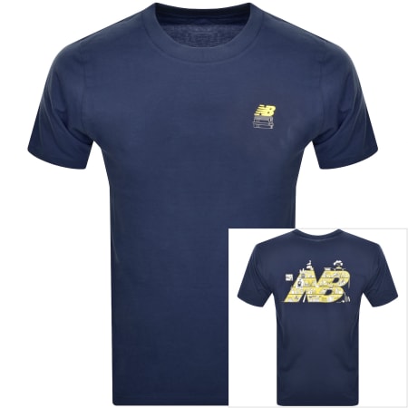 Product Image for New Balance Bookshelf Logo T Shirt Navy