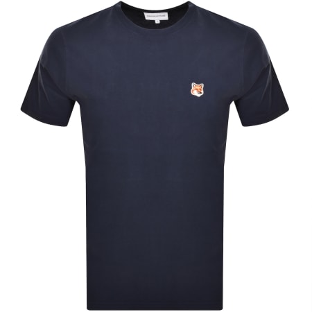 Product Image for Maison Kitsune Fox Head Patch T Shirt Navy