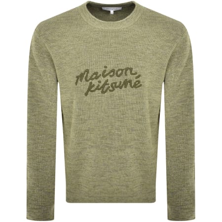 Product Image for Maison Kitsune Handwriting Knit Jumper Green