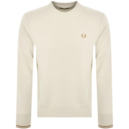 Product Image for Fred Perry Crew Neck Sweatshirt Cream