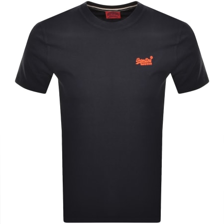 Product Image for Superdry Essential Logo Neon T Shirt Navy