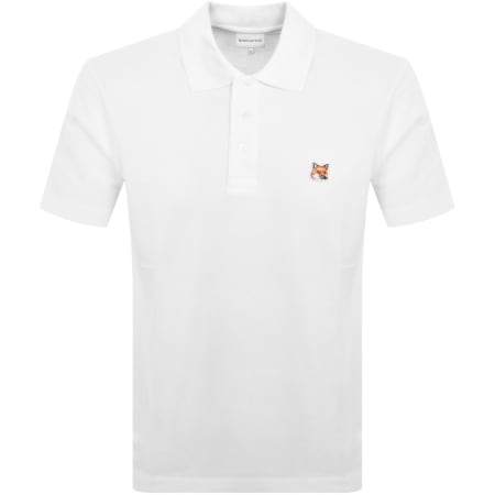Product Image for Maison Kitsune Fox Head Polo T Shirt White