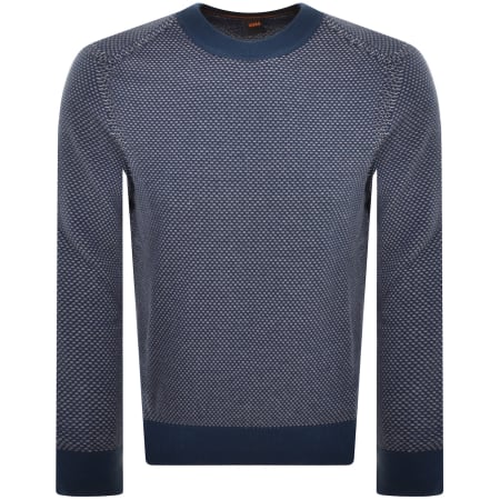 Recommended Product Image for BOSS Kapoksi Knit Jumper Navy
