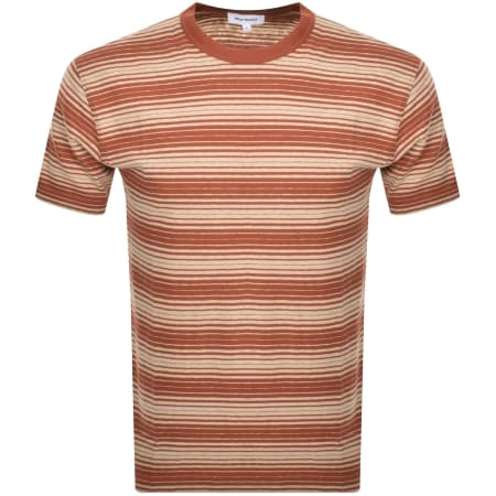 Product Image for Norse Projects Johannes Spaced Stripe T Shirt Red