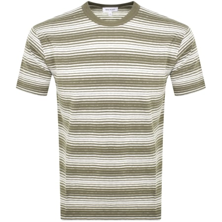 Recommended Product Image for Norse Projects Johannes Space Stripe T Shirt Green