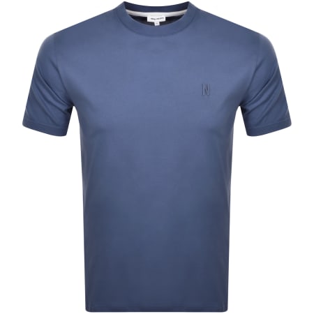 Product Image for Norse Projects Johannes Logo T Shirt Blue