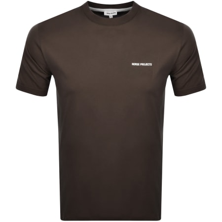 Product Image for Norse Projects Johannes Logo T Shirt Brown