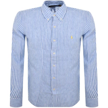 Product Image for Ralph Lauren Striped Long Sleeved Shirt Blue