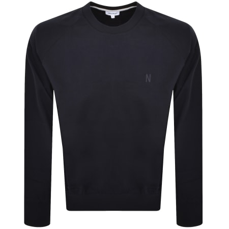 Recommended Product Image for Norse Projects Marten Relaxed Logo Sweatshirt Navy