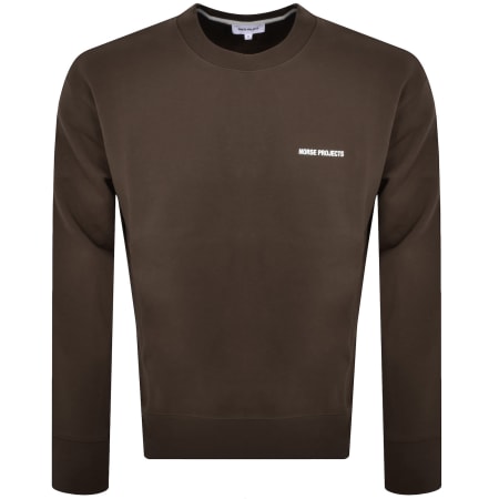 Product Image for Norse Projects Arne Relaxed Logo Sweatshirt Brown
