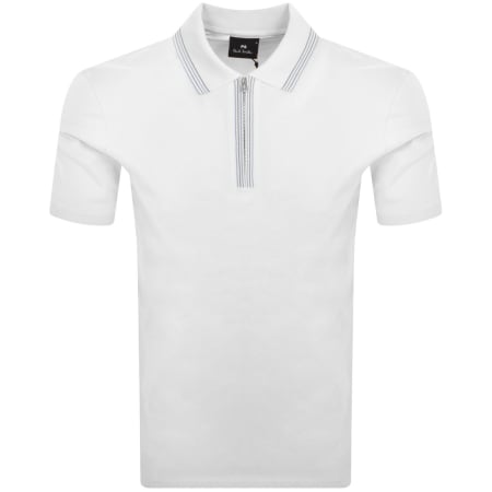 Product Image for Paul Smith Half Zip Polo T Shirt White