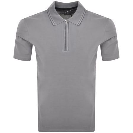 Product Image for Paul Smith Half Zip Polo T Shirt Grey