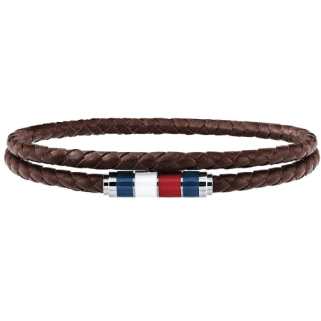 Product Image for Tommy Hilfiger Double Wrap Leather Bracelet Brown