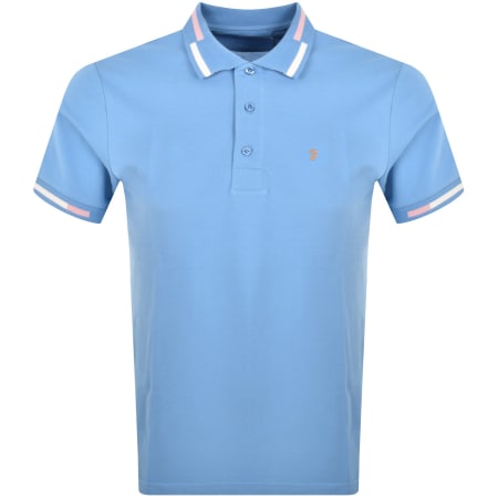 Product Image for Farah Vintage Maxwell Tipping Polo T Shirt Blue