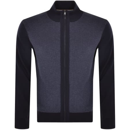 Recommended Product Image for BOSS H Deveto Wool Knit Jumper Navy
