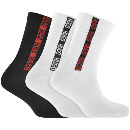 Recommended Product Image for HUGO 3 Pack Rib Tape Socks