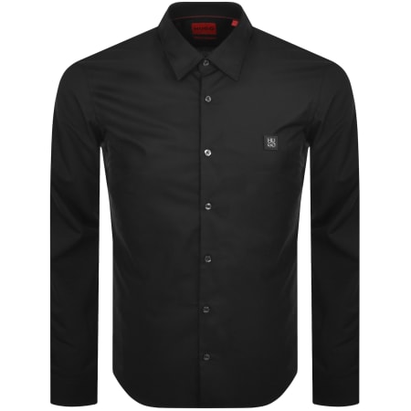 Product Image for HUGO Long Sleeved Ermo Shirt Black