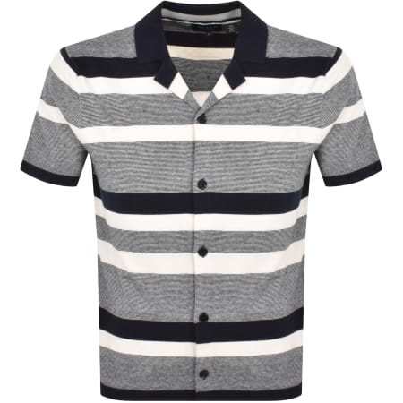 Product Image for Ted Baker Striped Knitted Shirt Navy