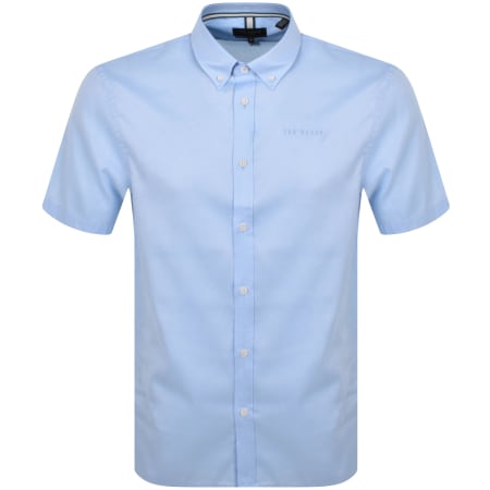 Product Image for Ted Baker Oxford Short Sleeved Shirt Blue