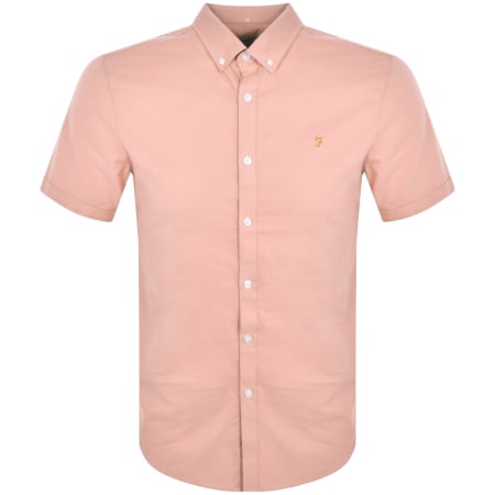 Recommended Product Image for Farah Vintage Brewer Short Sleeve Shirt Pink