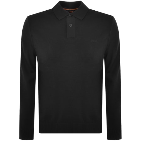Product Image for BOSS Avac Knit Polo Jumper Black