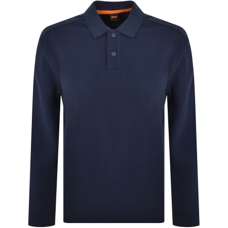 Product Image for BOSS Long Sleeved Polo T Shirt Navy
