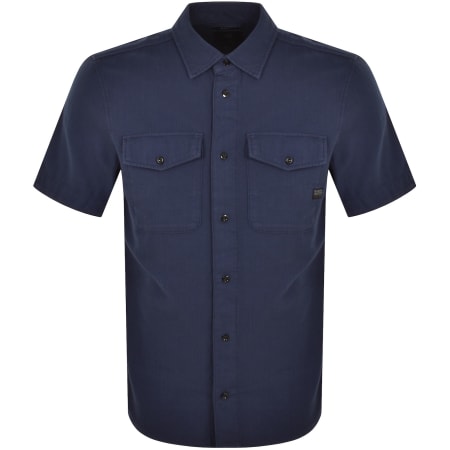Product Image for G Star Raw Marine Slim Short Sleeved Shirt Blue