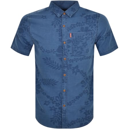 Product Image for Superdry Short Sleeved Loom Shirt Blue