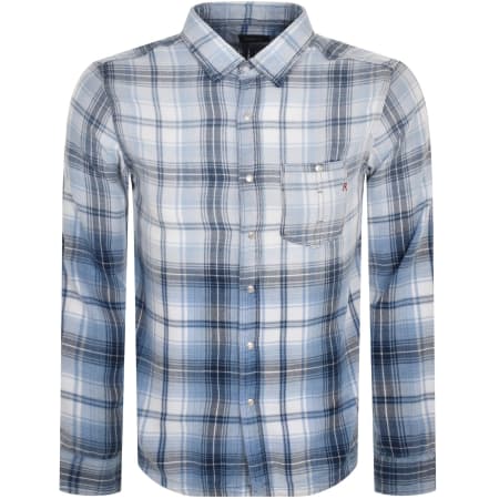Product Image for Replay Checked Long Sleeved Shirt Blue