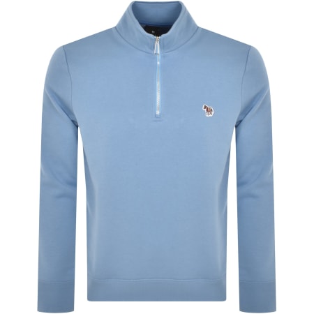 Product Image for Paul Smith Half Zip Sweatshirt Blue