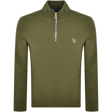 Product Image for Paul Smith Half Zip Sweatshirt Green