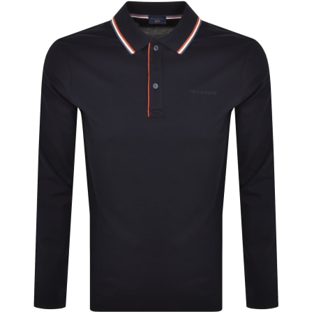 Product Image for Paul And Shark Long Sleeved Polo T Shirt Navy