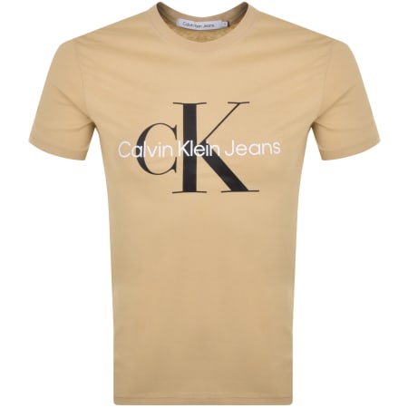 Product Image for Calvin Klein Jeans Monogram Logo T Shirt Khaki