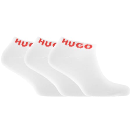 Product Image for HUGO 3 Pack Trainer Socks White