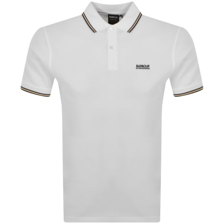 Product Image for Barbour International Tipped Polo T Shirt White