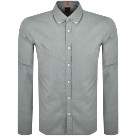 Recommended Product Image for BOSS Rickert Long Sleeved Shirt Green