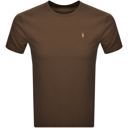 Product Image for Ralph Lauren Crew Neck Slim Fit T Shirt Brown