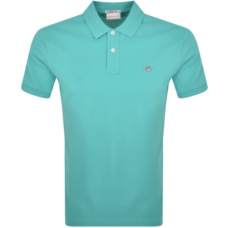 Product Image for Gant Regular Shield Pique Polo T Shirt Blue