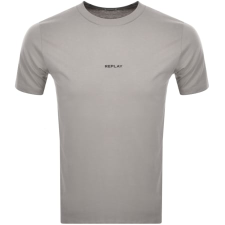 Product Image for Replay Logo Crew Neck T Shirt Grey
