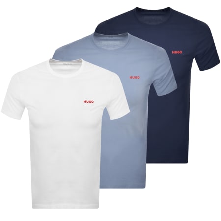 Product Image for HUGO 3 Pack Crew Neck T Shirts