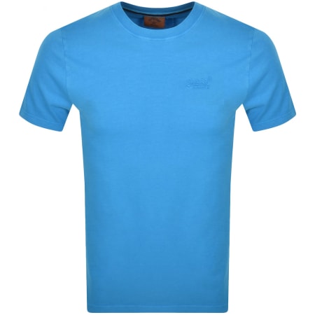 Product Image for Superdry Essential Logo Neon T Shirt Blue