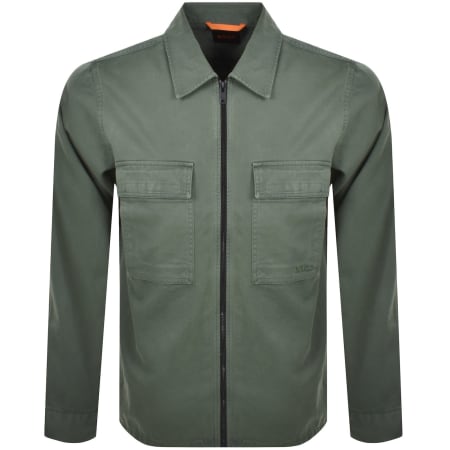 Product Image for BOSS Lovel Full Zip Overshirt Green
