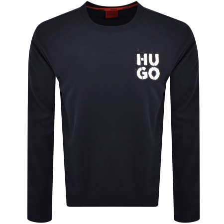 Product Image for HUGO Spray Logo Sweatshirt Blue