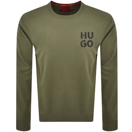 Product Image for HUGO Spray Logo Sweatshirt Green