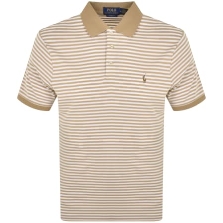 Product Image for Ralph Lauren Striped Polo T Shirt Beige