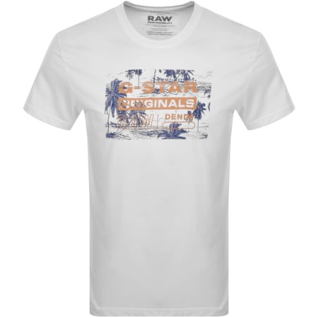 Product Image for G Star Raw Originals Framed Palm T Shirt White